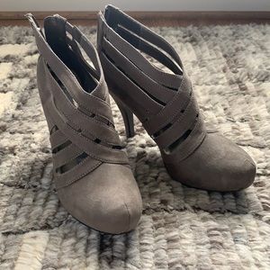 Unlisted Sexy Gray Booties with Platform